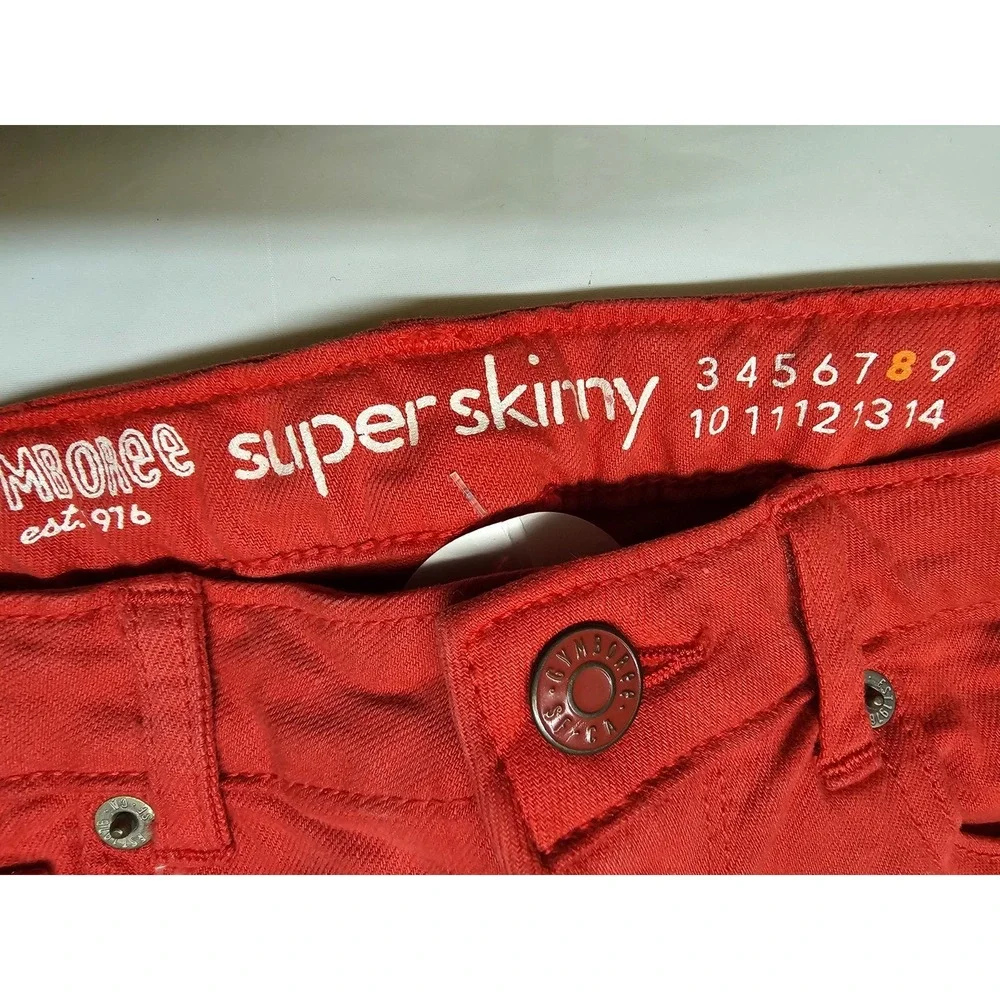 New with tags Girls Gymboree‎ super skinny red jeans, size 8